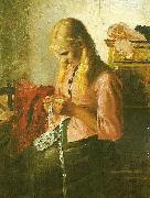 hceklende ung pige, tine, Michael Ancher